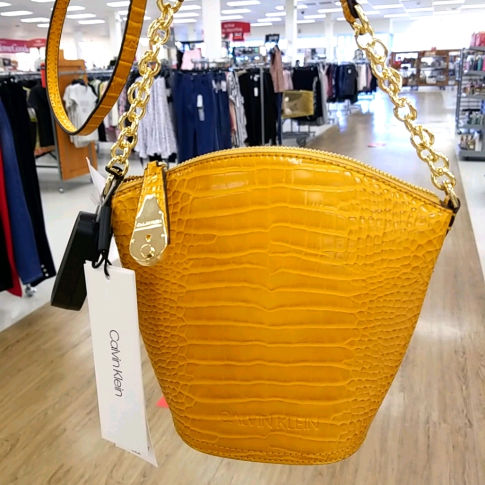 CK Croc Embossed Statement Daytona Crossbody Bag